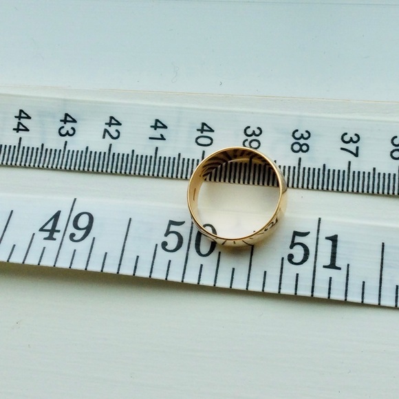 14KT Sold Rose Gold Vintage “cigar band” style ring - substantial in weight EUC - Picture 4 of 8